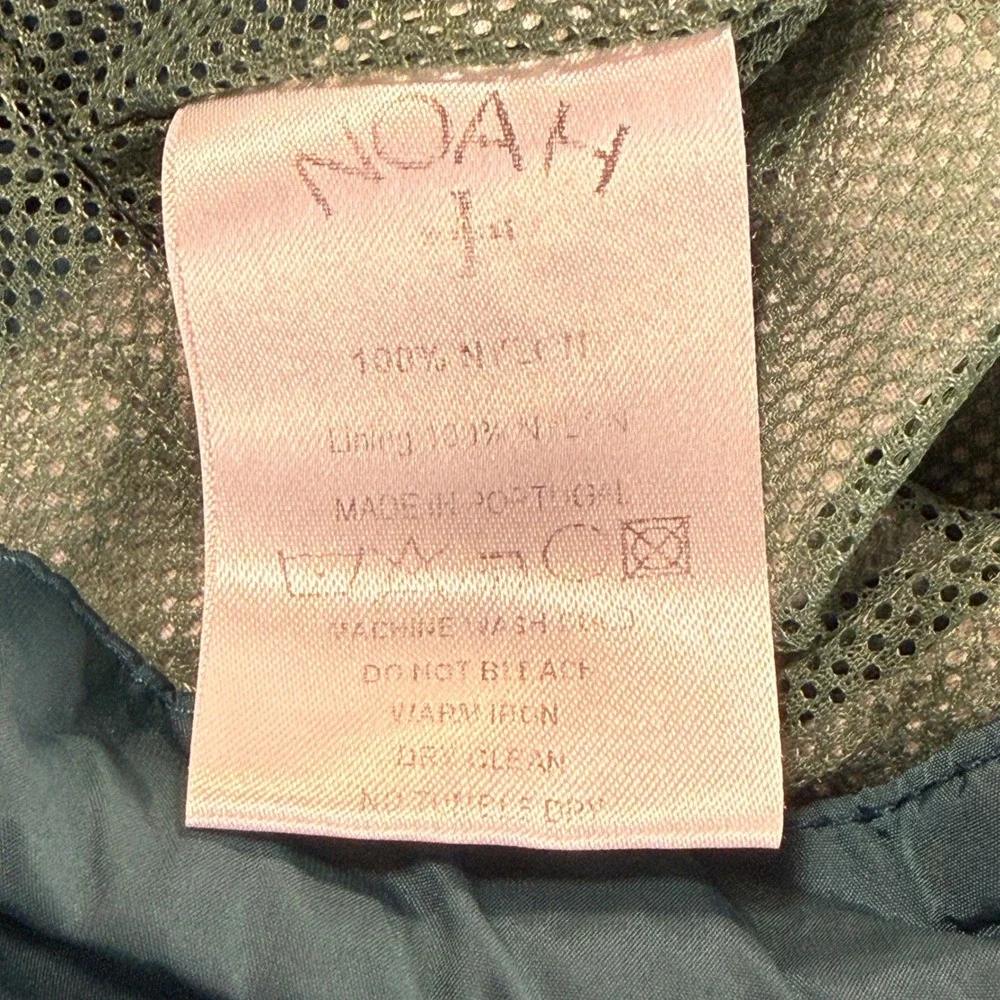 Noah Mens Large Teal Blue Nylon Mesh Lined Coaches Jacket